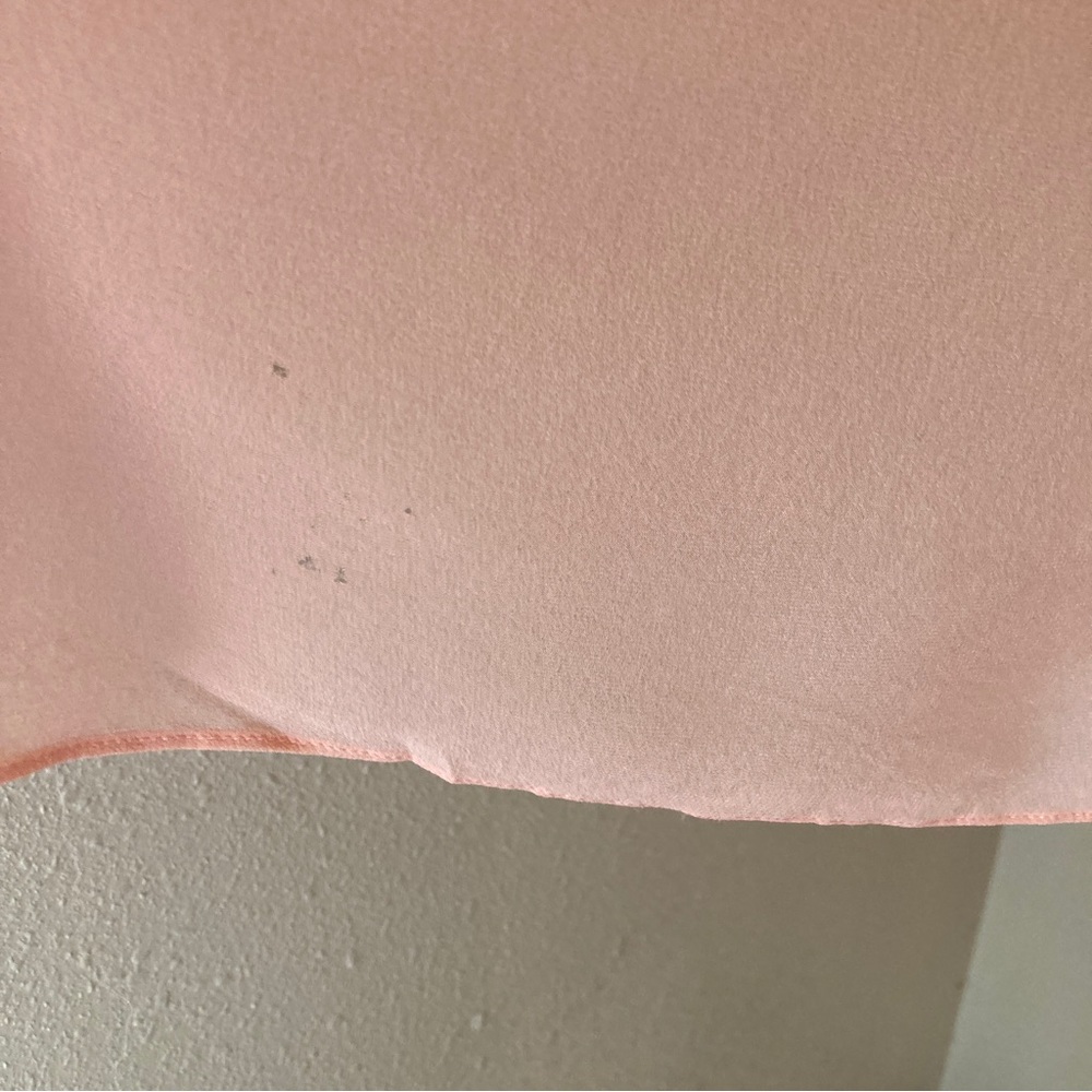 BCBG Maxazira Marilee 100% SILK chiffon high neck dress M peach pink blush CL3 - Picture 6 of 16
